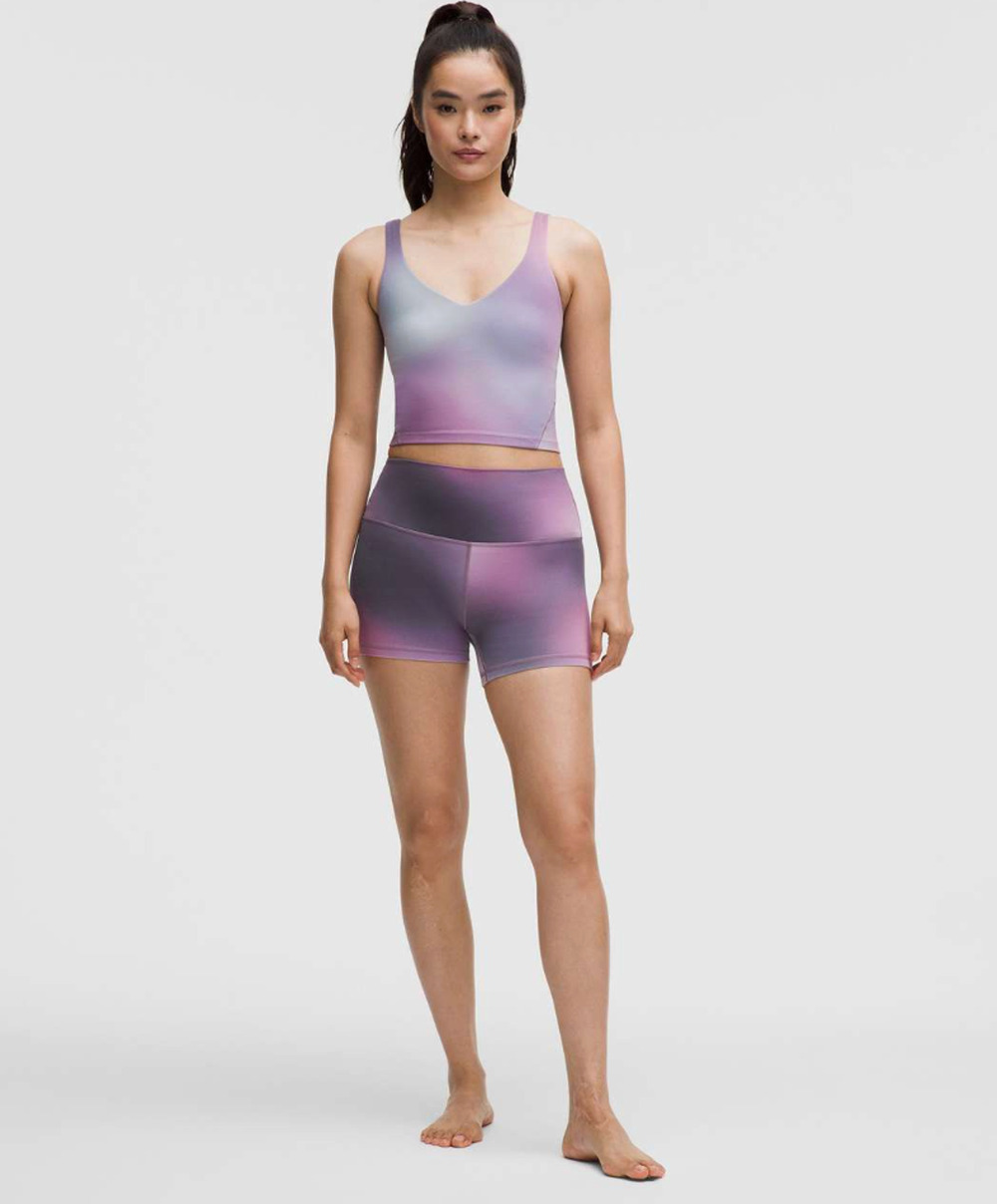 Lululemon Align High Rise HR Shorts 4" Purple Ombre Size 6 $64